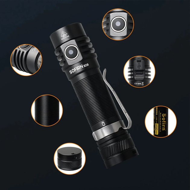 Портативный светодиодный фонарик Sofirn SC18 1800lm - изображение 6