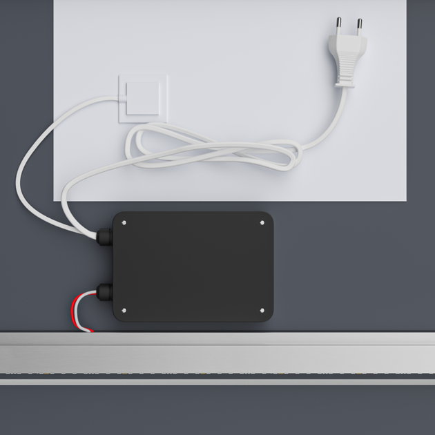 Зеркало Mixxus Premium CUBIC MR14-80x60-Reverse с Led Touch, Anti-fog, димером, регулятором яркости (MP6648) - изображение 6