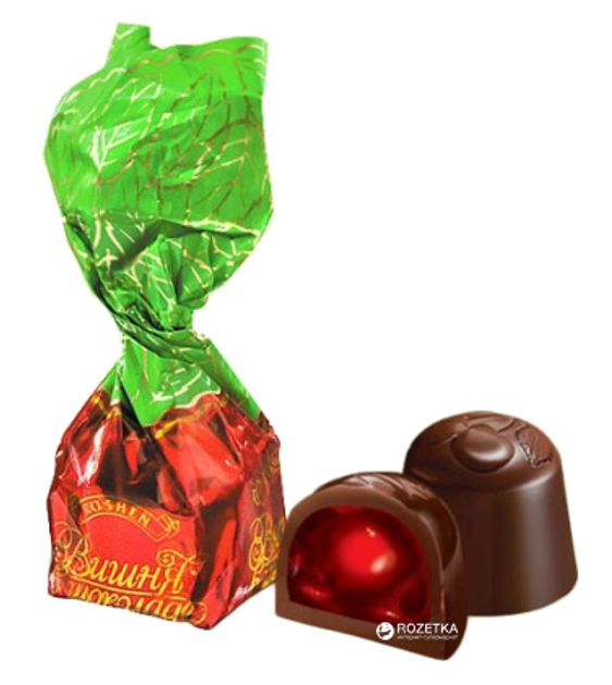 Цукерки глазуровані Roshen Вишня в шоколаді 1.2 кг (4823077616990 ...