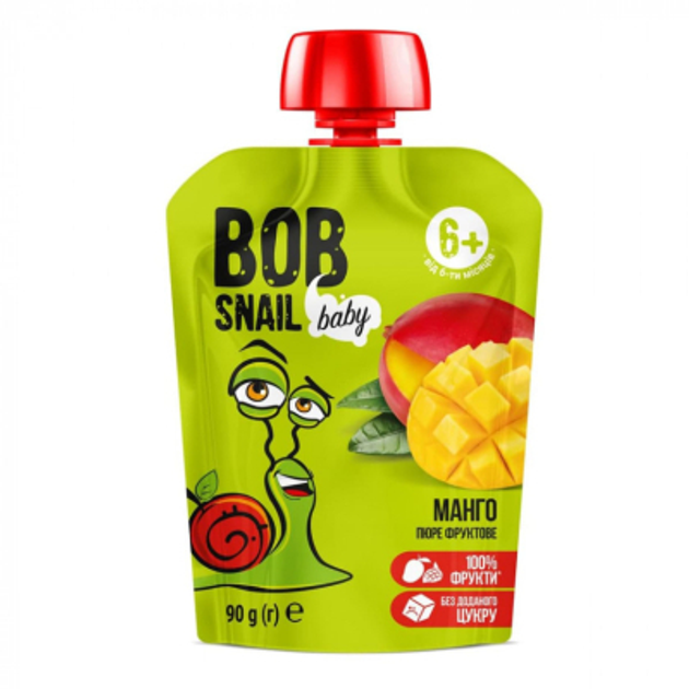 Пюре манго фруктове Bob Snail Улитка Боб 90г - изображение 1