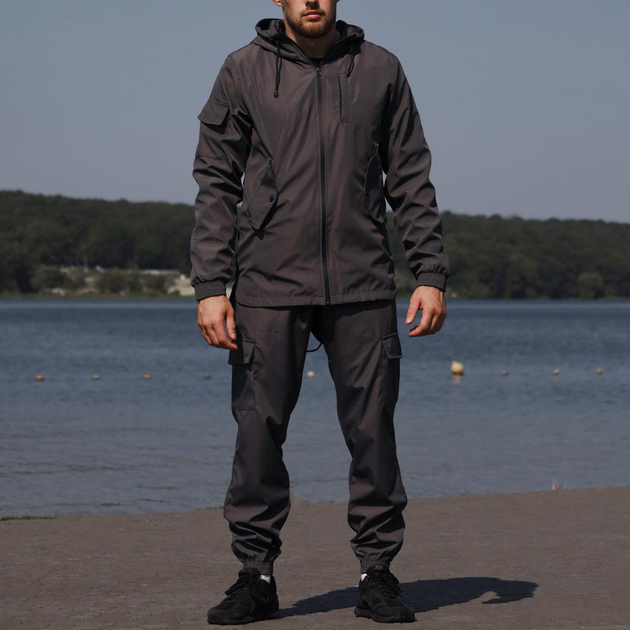 Костюм Intruder Easy Softshell Куртка с капюшоном + Брюки серая размер M - изображение 1