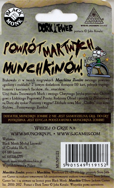 Додаток до гри Black Monk Munchkin Zombie 2 - Косі, косі лапки (5901549119152) - зображення 4