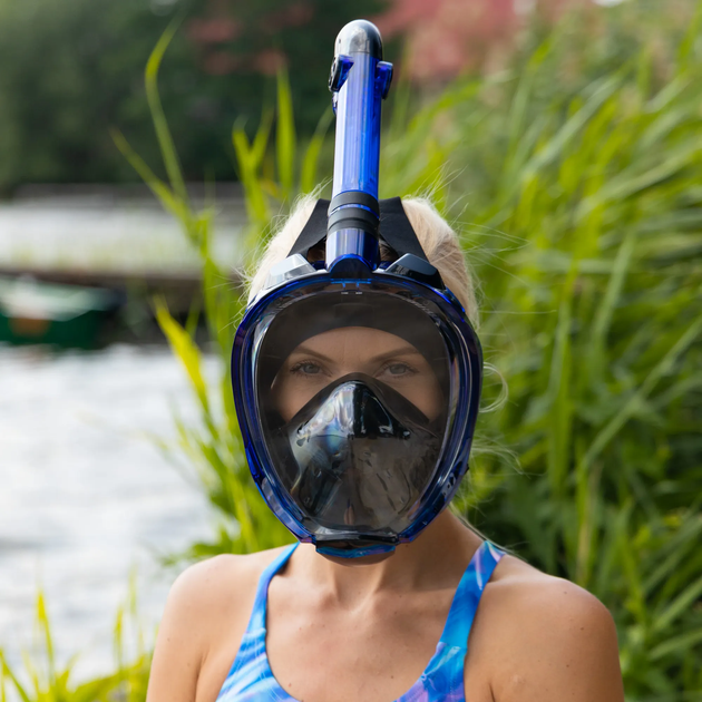 Набір для снорклінгу Aquastic SMFK-01LN S/M Blue (5904823002652) - зображення 11