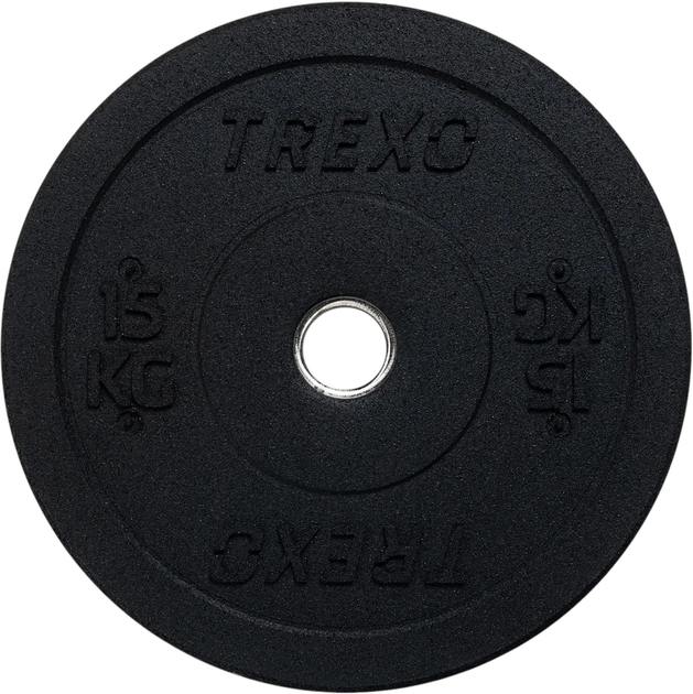 Tarcza olimpijska Trexo TRX-BMP015 15 kg Black (5904823009934) - obraz 1