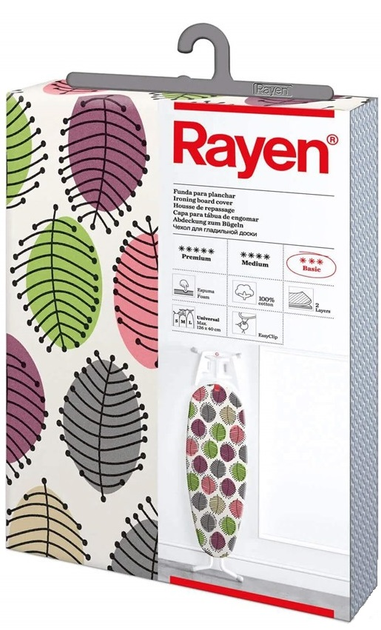 Покриття для прасувальної дошки Rayen 130 x 47 см Листя (8412955201036) - зображення 3