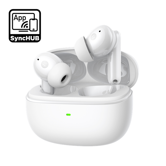 Наушники Hator Truepods Hybrid ANC White (HTA432) - Фото 5 Наушники Hator Truepods Hybrid ANC White (HTA432) - изображение 5