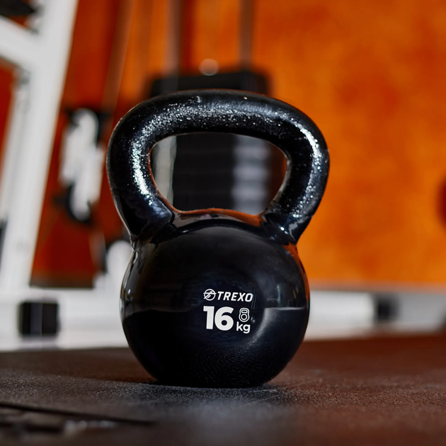 Kettlebell Trexo winylowy VKB16 16 kg (5904823007251) - obraz 3
