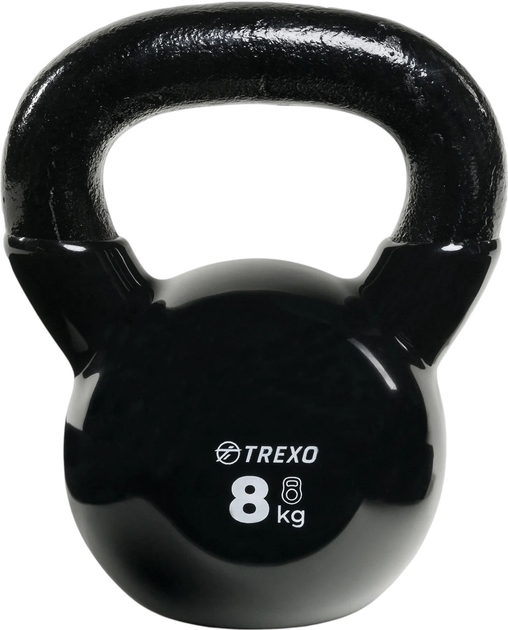 Kettlebell Trexo winylowy VKB08 8 kg (5904823007275) - obraz 1