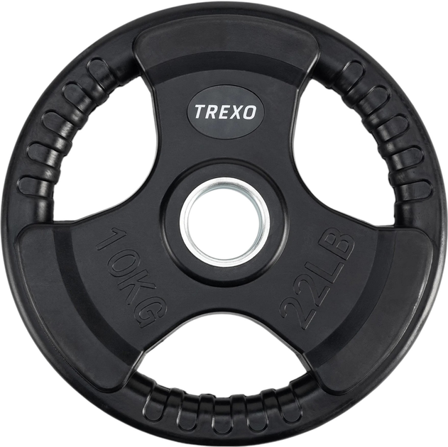 Obciążenie żeliwne Trexo ogumowane RW10 10 kg Black (5904823007336) - obraz 1