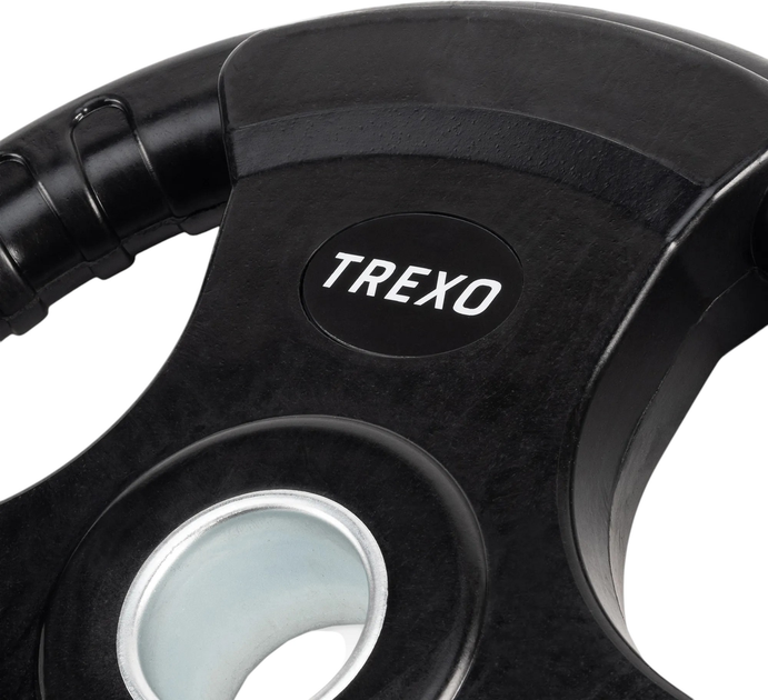 Диск чавунний Trexo прогумований RW10 10 кг Black (5904823007336) - зображення 3