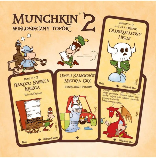 Додаток до гри Black Monk Munchkin 2 - Багатолезовий топір (5901549119497) - зображення 3