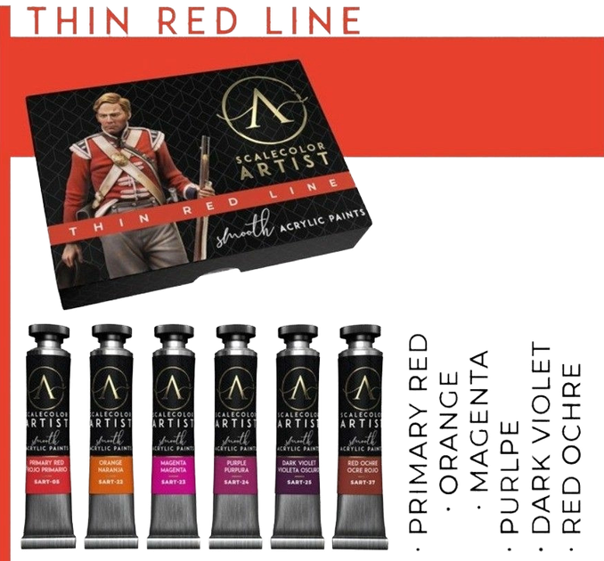 Zestaw farb akrylowych Scale75 Thin Red Line 6 odcieni (7426974773994) - obraz 3