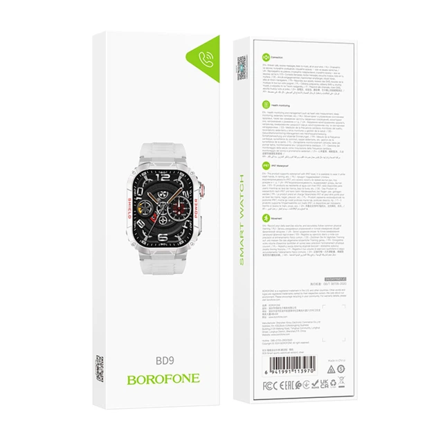 Смарт-годинник BOROFONE BD9 Smart sport watch call version 2.01'' BT5.0 300mAh Silver (6941991113970) - зображення 2