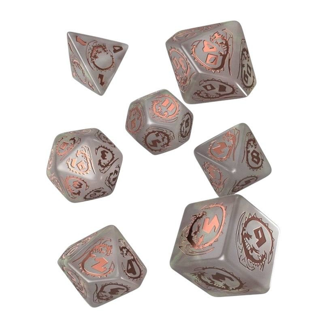 Zestaw kości Q-Workshop Dragons Dice Set - Quartz 7 szt (5907699496624) - obraz 1