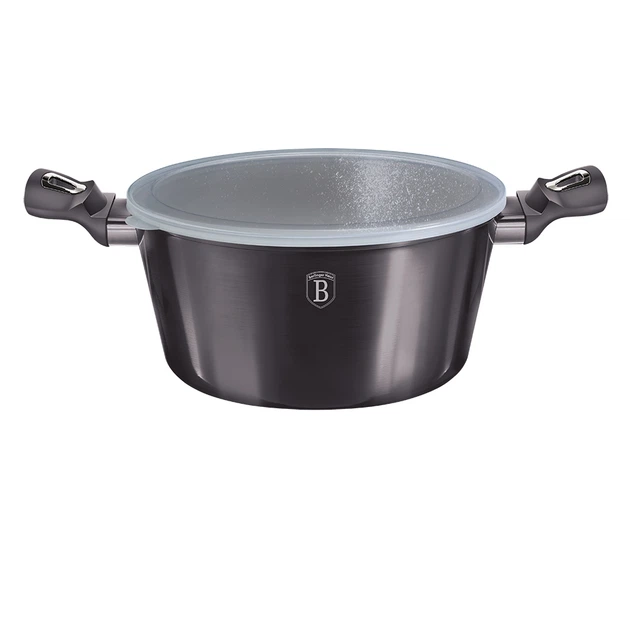 Каструля з кришкою 30 см 8 л Berlinger Haus Metallic Line Carbon Pro Edition (BH-6924) - изображение 4
