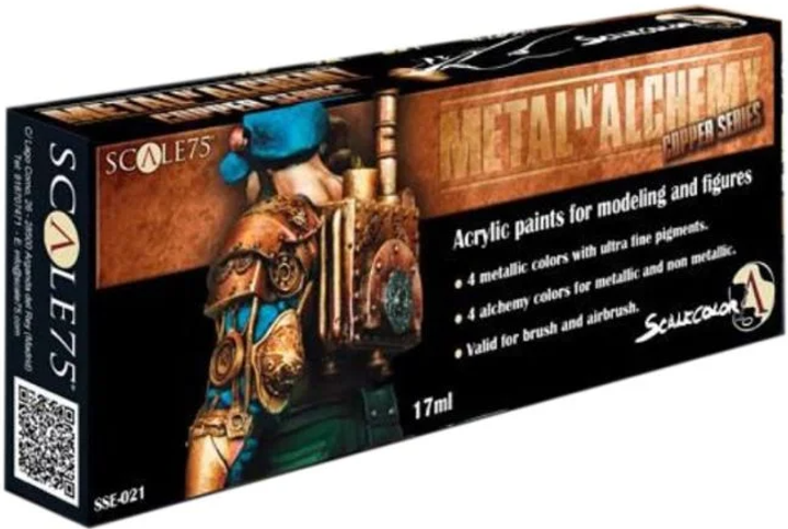 Zestaw farb akrylowych Scale75 Metal'n Alchemy Copper Paint Set 8 odcieni (8412548271545) - obraz 1