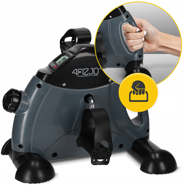 Міні велотренажер 4FIZJO Active 2 в 1 для рук та ніг Grey/Black (P-5905973401708) - зображення 8