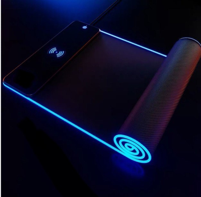 Коврик для мыши компьютера с беспроводной зарядкой Wireless Charging ...