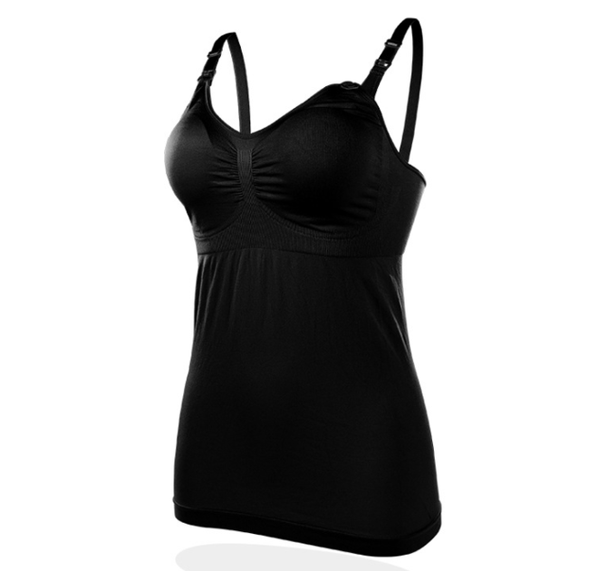 Майка топ для кормления и беременным Базовая черная XL - изображение 2