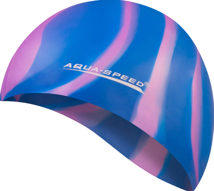 Шапочка для плавания Aqua Speed BUNT Уни силикон blue/light blue/purple - Фото 1 Шапочка для плавания Aqua Speed BUNT Уни силикон blue/light blue/purple - изображение 1