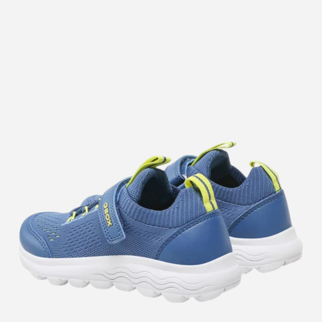 Buty sportowe chłopięce z białą podeszwą Geox J26H7C06KBC-C4B2K 34 Niebieskie z jasnozielonym (8056206066601) - obraz 4