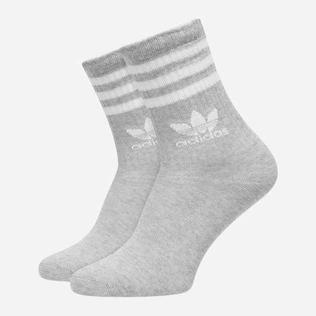 Набор мужских носков высоких хлопковых Adidas IL5023 46-48 3 пары Белый/Серый/Черный (4066762038428) - Фото 3 Набор мужских носков высоких хлопковых Adidas IL5023 46-48 3 пары Белый/Серый/Черный (4066762038428) - изображение 3