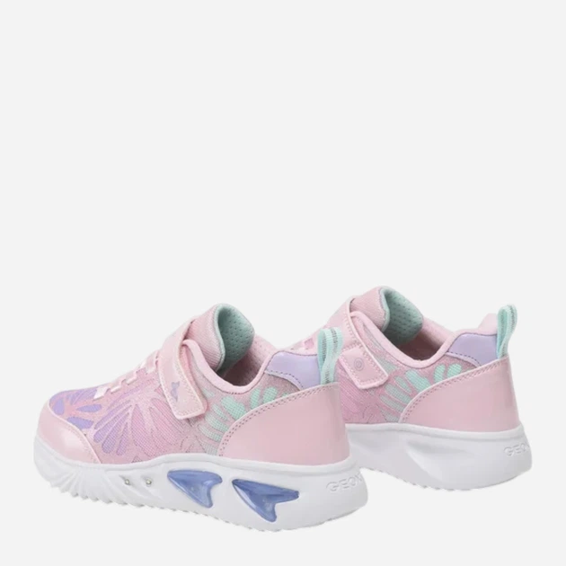 Sneakersy dziecięce dla dziewczynki na rzepy Geox J25E9B0ASKN-C8842 34 Różowe (8056206061453) - obraz 4