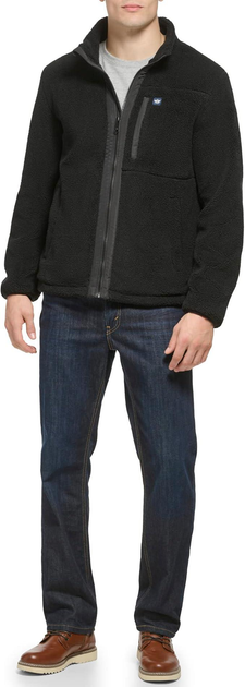 Зимова куртка-шерпа Dockers by Levi's Zip Front Sherpa Fleece Jacket Color: Black 2XL - изображение 4