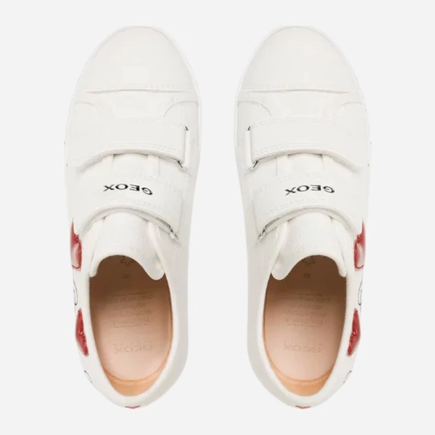 Trampki dziecięce dla dziewczynki na rzepy Geox J3504G01054-C0050 30 Białe (8056206085244) - obraz 5