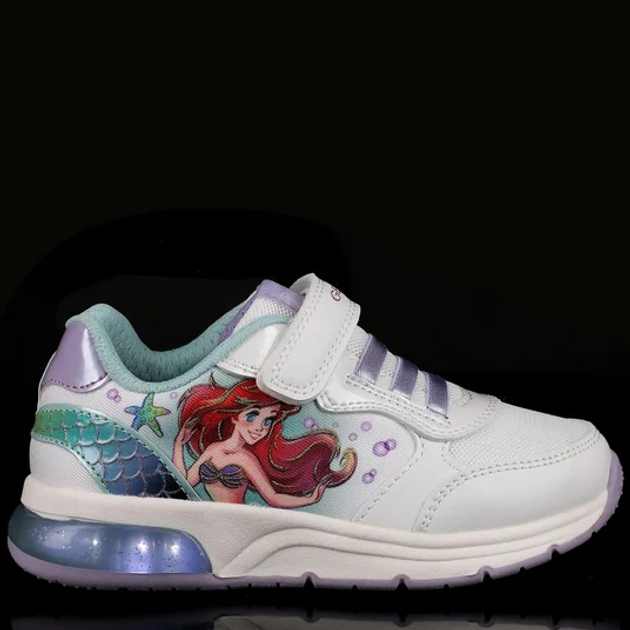 Buty sportowe dziecięce dla dziewczynki świecące LED Geox J358VA011BC-C0817 26 Białe (8056206089648) - obraz 5