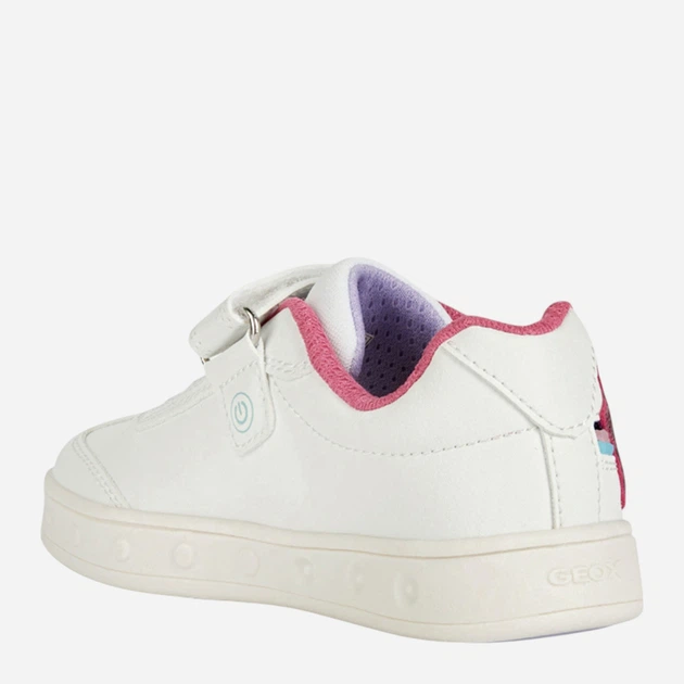 Sneakersy dziecięce dla dziewczynki świecące LED Geox J358WB0BCAT-C0653 33 Białe (8056206090316) - obraz 3