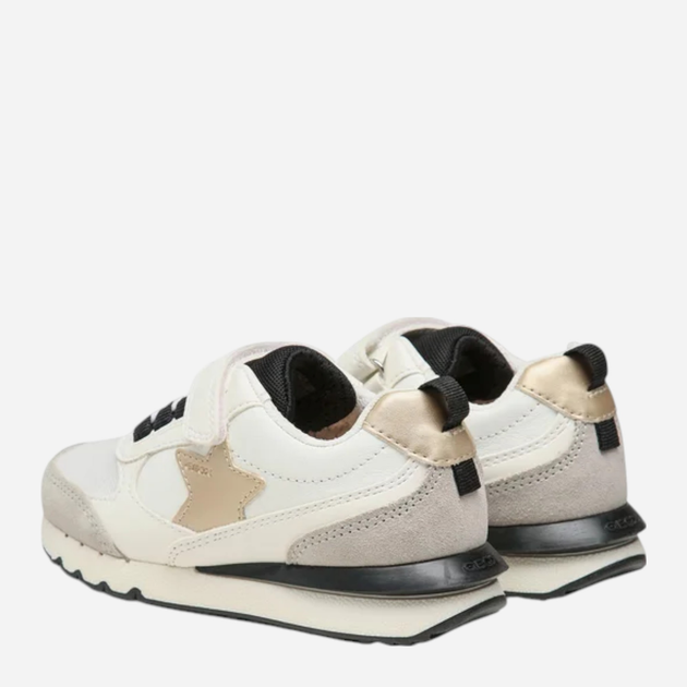 Buty sportowe dziecięce dla dziewczynki na rzepy Geox J35GZA08514-C0404 32 Biały/Czarny (8056206078772) - obraz 3