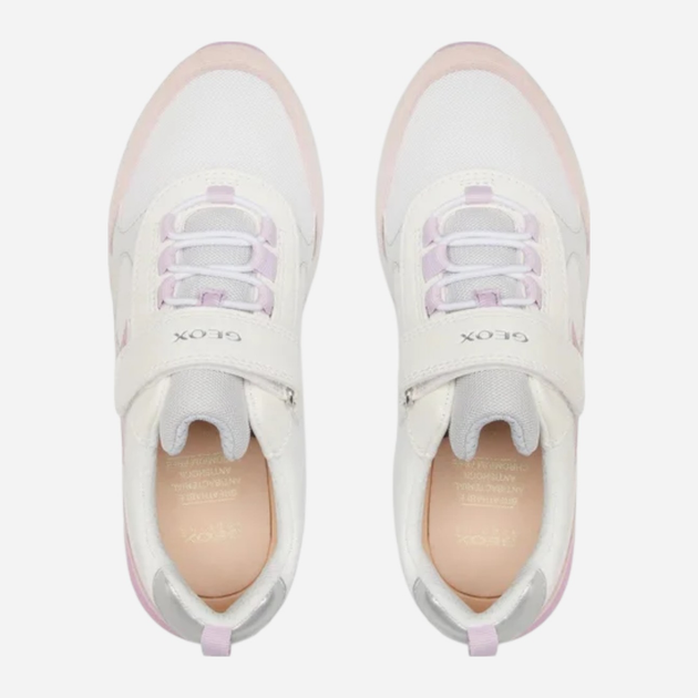 Buty sportowe dziecięce dla dziewczynki na rzepy Geox J35GZA08514-C0674 29 Biały/Różowy (8056206078864) - obraz 5