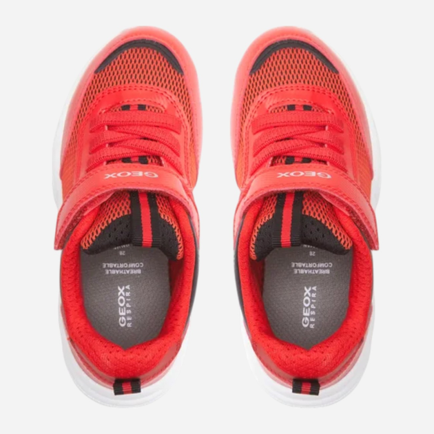 Buty sportowe chłopięce z białą podeszwą Geox J16DMA0CET9-C0020 34 Czerwone (8050036977748) - obraz 5