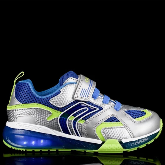 Buty sportowe chłopięce świecące LED Geox J16FEA05014-C0574 32 Srebrne (8056206060500) - obraz 4