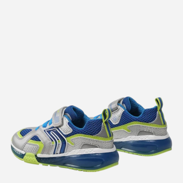 Buty sportowe chłopięce świecące LED Geox J16FEA05014-C0574 33 Srebrne (8056206060517) - obraz 5