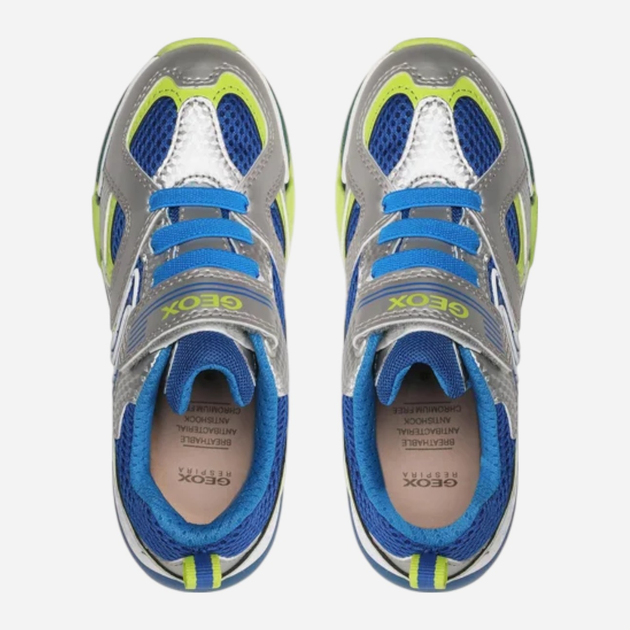 Buty sportowe chłopięce świecące LED Geox J16FEA05014-C0574 32 Srebrne (8056206060500) - obraz 6