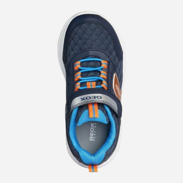 Buty sportowe chłopięce świecące LED Geox J25GBB014CE-C0673 29 Niebieskie ze srebrzestym i brązowym (8056206062153) - obraz 4