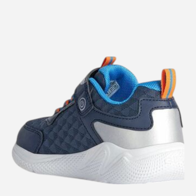 Buty sportowe chłopięce świecące LED Geox J25GBB014CE-C0673 33 Niebieskie ze srebrzestym i brązowym (8056206062191) - obraz 3