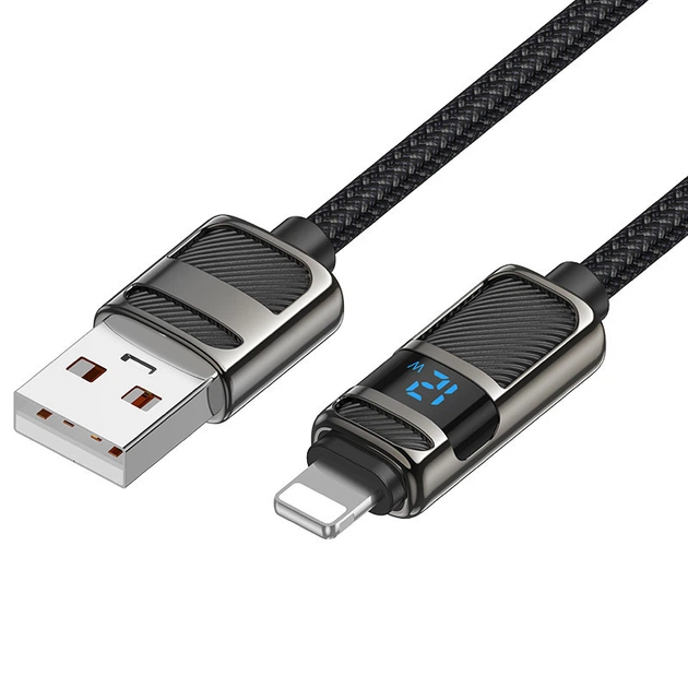 Зарядний кабель USB-Lightning для iPhone / Провід шнур Юсб Лайтнінг для зарядки айфона Apple пристроїв 1,2м Black UL1 - Фото 2 Зарядний кабель USB-Lightning для iPhone / Провід шнур Юсб Лайтнінг для зарядки айфона Apple пристроїв 1,2м Black UL1 - зображення 2
