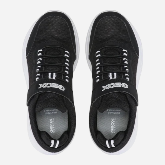 Buty sportowe chłopięce z białą podeszwą Geox J25GBE07TCE-C0127 29 Czarne (8056206062412) - obraz 5