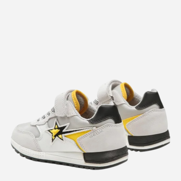Buty sportowe chłopięce na rzepy Geox J269EB0FU22-C0592 34 Białe (8056206066724) - obraz 4