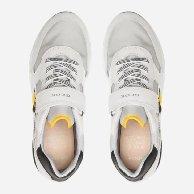 Buty sportowe chłopięce na rzepy Geox J269EB0FU22-C0592 33 Białe (8056206066717) - obraz 5