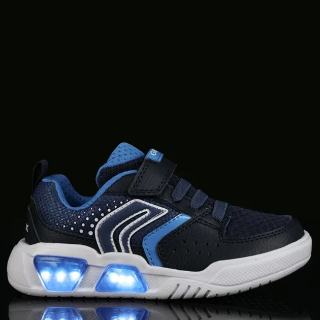 Sneakersy chłopięce świecące LED Geox J35GVA011FE-C0693 32 Granatowe (8056206077348) - obraz 4