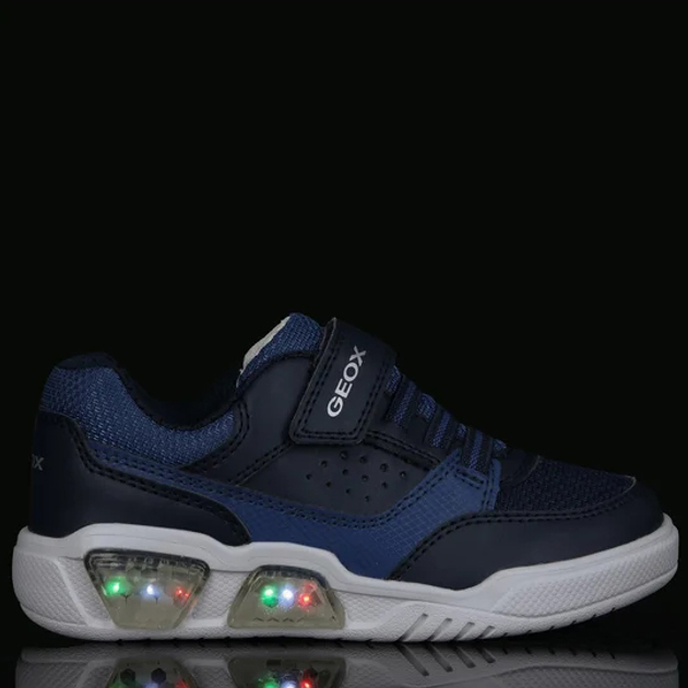 Sneakersy chłopięce świecące LED Geox J35GVB0BU11-C0700 33 Granatowe (8056206077652) - obraz 4