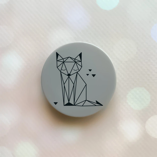 Держатель для смартфона / планшета попсокет Popsocket Серый :: Лиса (принт 126) - Фото 1 Держатель для смартфона / планшета попсокет Popsocket Серый :: Лиса (принт 126) - изображение 1