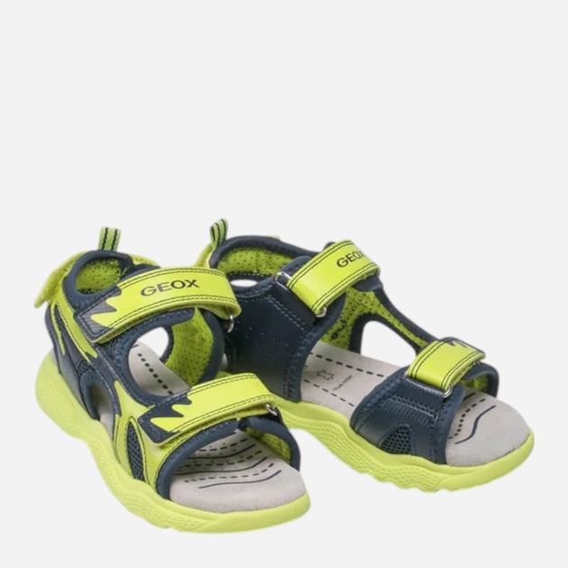 Sandały chłopięce Geox J25GPB014CE-C0749 33 Granatowe z jasnozielonym (8050036490650) - obraz 4