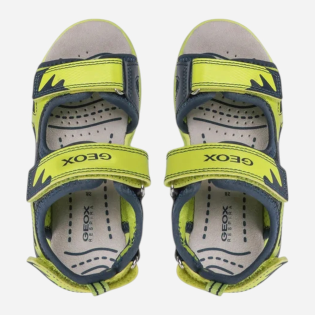 Дитячі сандалії для хлопчика Geox J25GPB014CE-C0749 31 Темно-сині з салатовим (8050036490636) - зображення 6