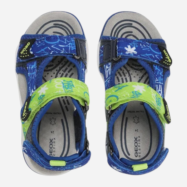 Підліткові сандалії для хлопчика Geox J350RB01454-C0749 38 Сині з салатовим (8056206083561) - зображення 5