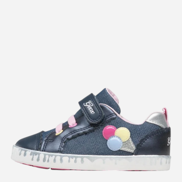 Buty sportowe dziecięce dla dziewczynki na rzepy Geox B35D5B00954-C4005 25 Niebieskie (8056206014480) - obraz 3